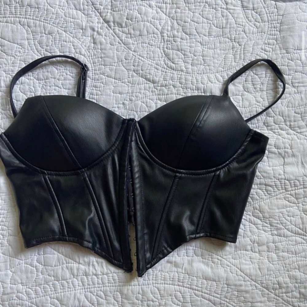 Sexy Leather Corset top